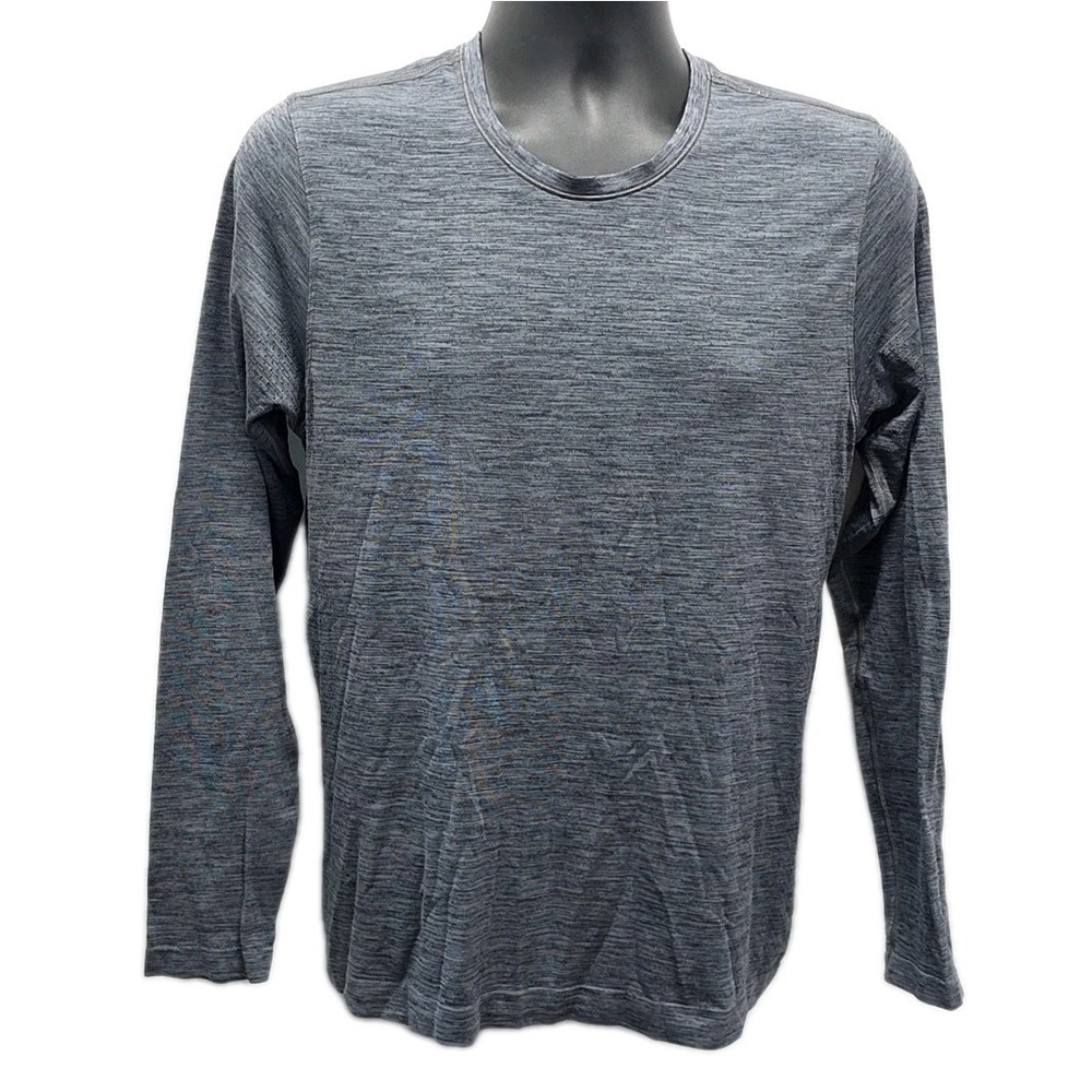 Lululemon Metal Vent Tech Women Medium Gray Heathered Long Sleeve Athletic Top